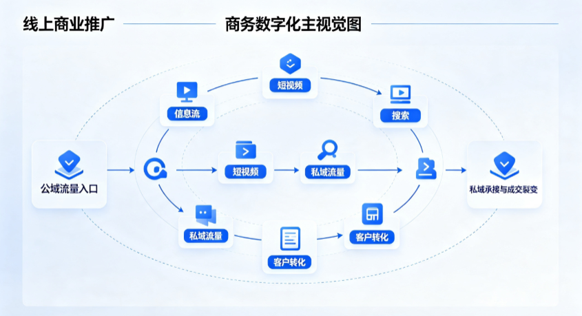 黄石线上商业推广怎么做？全域流量闭环搭建与低成本转化实战指南